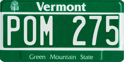 VT license plate POM275
