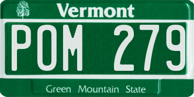 VT license plate POM279