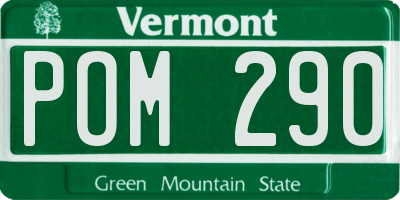 VT license plate POM290