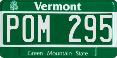 VT license plate POM295