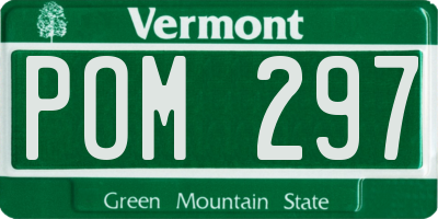 VT license plate POM297