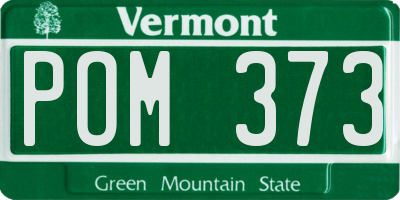 VT license plate POM373