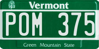 VT license plate POM375