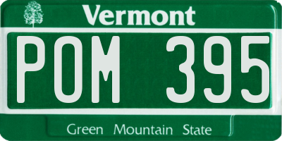 VT license plate POM395