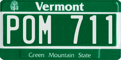 VT license plate POM711