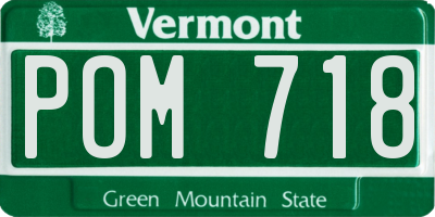 VT license plate POM718