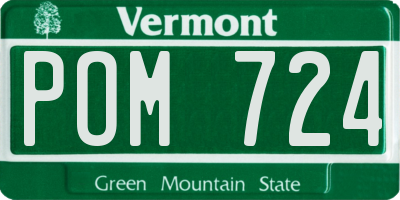 VT license plate POM724