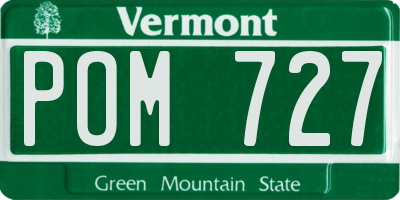 VT license plate POM727