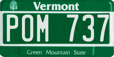 VT license plate POM737