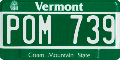 VT license plate POM739