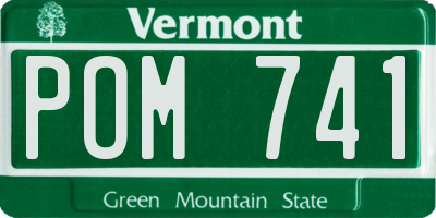 VT license plate POM741