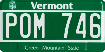 VT license plate POM746