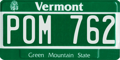 VT license plate POM762