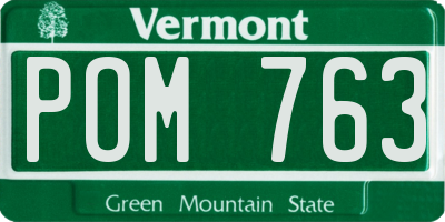 VT license plate POM763