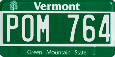 VT license plate POM764