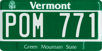 VT license plate POM771