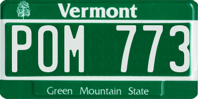 VT license plate POM773