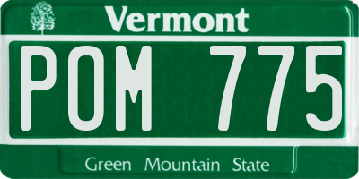 VT license plate POM775