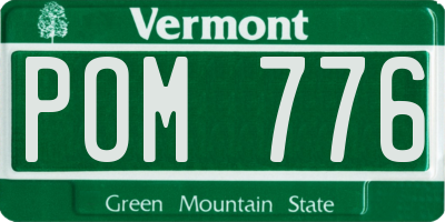 VT license plate POM776