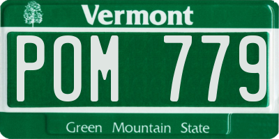 VT license plate POM779