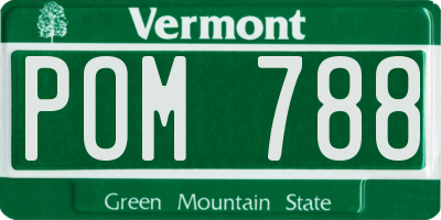 VT license plate POM788