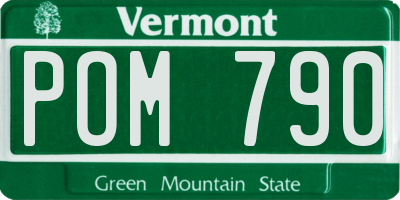 VT license plate POM790