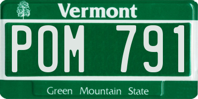 VT license plate POM791