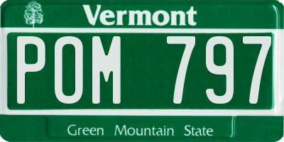 VT license plate POM797