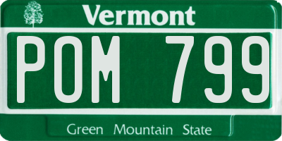 VT license plate POM799