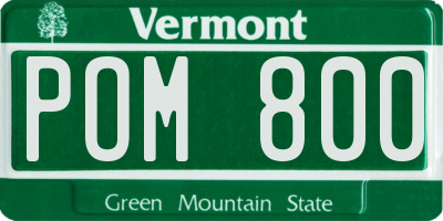 VT license plate POM800
