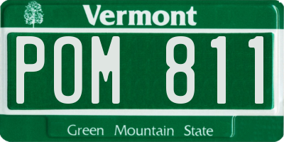 VT license plate POM811