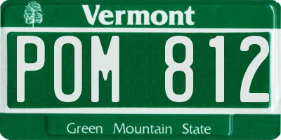 VT license plate POM812