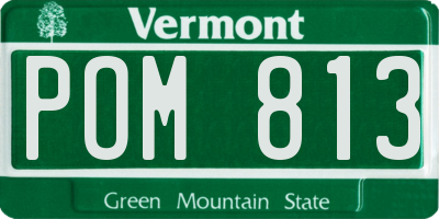 VT license plate POM813