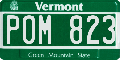 VT license plate POM823