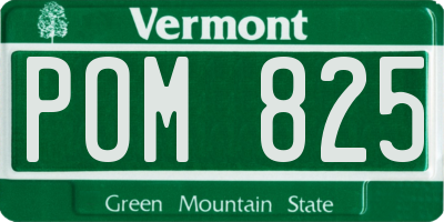 VT license plate POM825