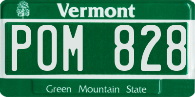 VT license plate POM828