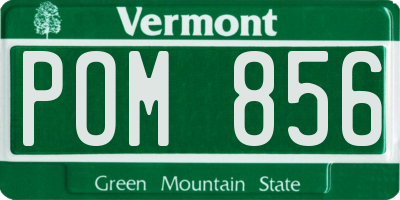 VT license plate POM856