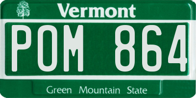 VT license plate POM864