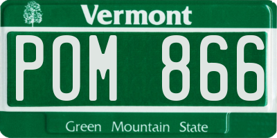 VT license plate POM866