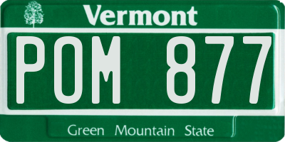 VT license plate POM877