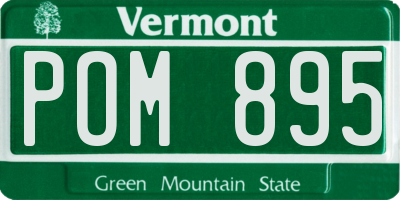 VT license plate POM895