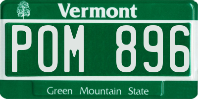 VT license plate POM896