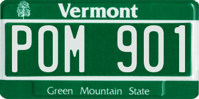 VT license plate POM901