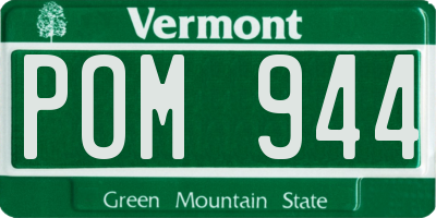 VT license plate POM944