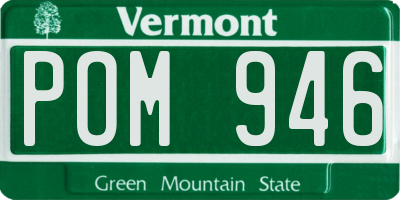 VT license plate POM946