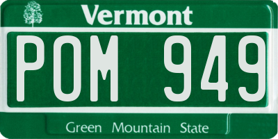 VT license plate POM949