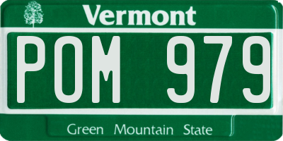 VT license plate POM979