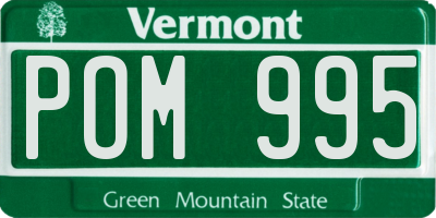 VT license plate POM995