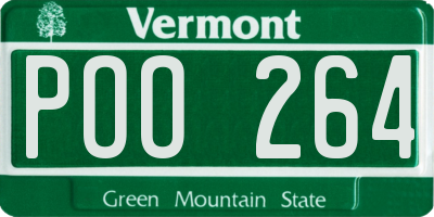 VT license plate POO264