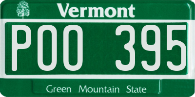VT license plate POO395